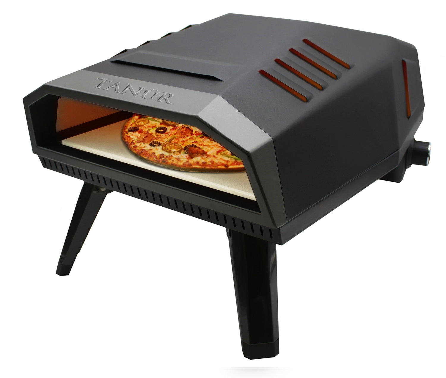 Flame King TANUR 12-inch Portable Outdoor Propane Pizza Oven Countertop Non-Stick Pizza Stone