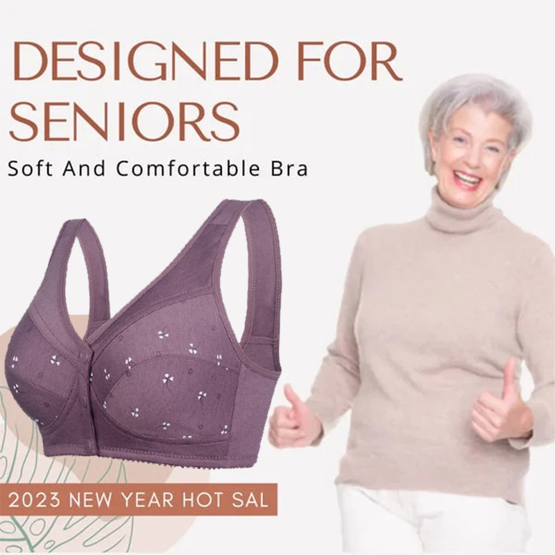 🔥Pay 1 Get 3(3packs)🔥Design for Senior Front Closure Cotton Bra-FREE SHIPPING