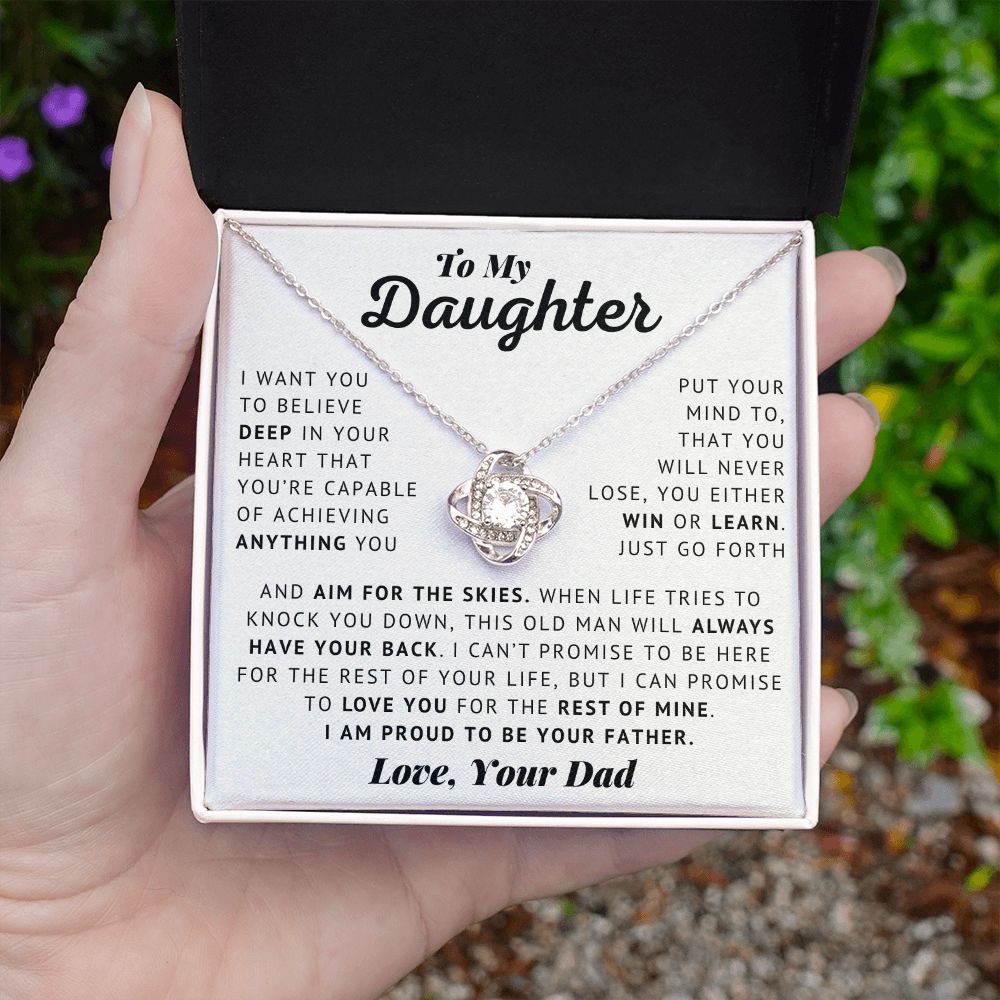 Daughter - Proud - Love Knot Necklace
