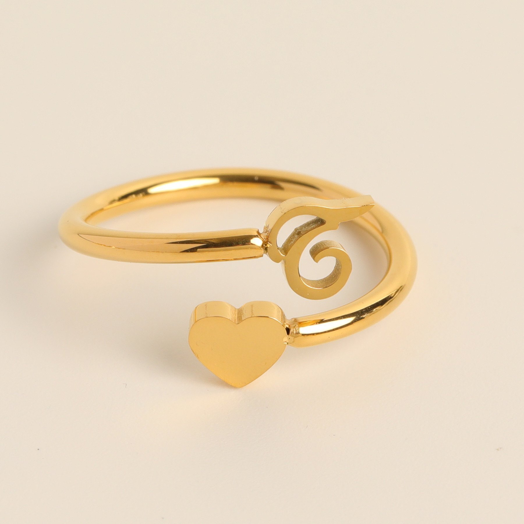 🔥 Last Day Promotion 49% OFF🎁💕To My Granddaughter, Dainty Initial Heart Ring