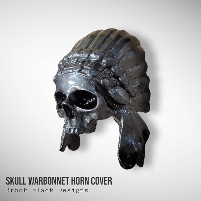 3D skull warbonnet horn cover