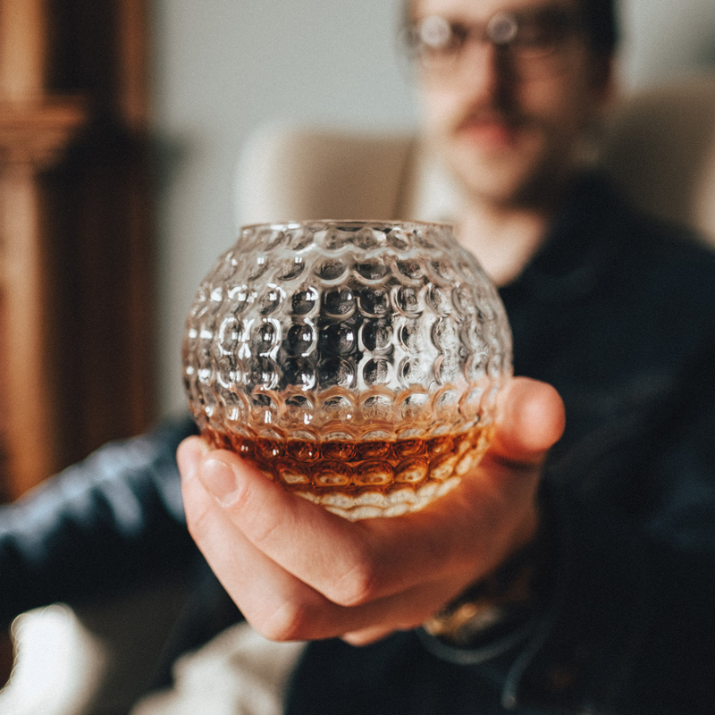 Golf Ball Whiskey Glass