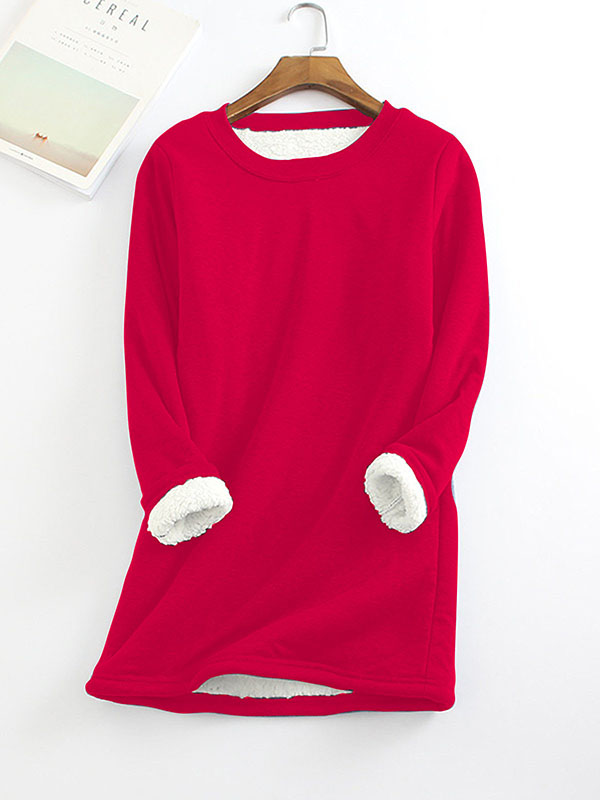 💥Hot Sale，Sold 20000+💥Women‘s NEW Casual Cotton Round Neck Solid Sweatshirt (S-5XL)