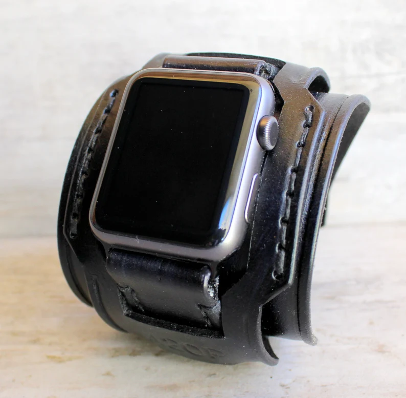 Leather Apple Watch Cuff Band