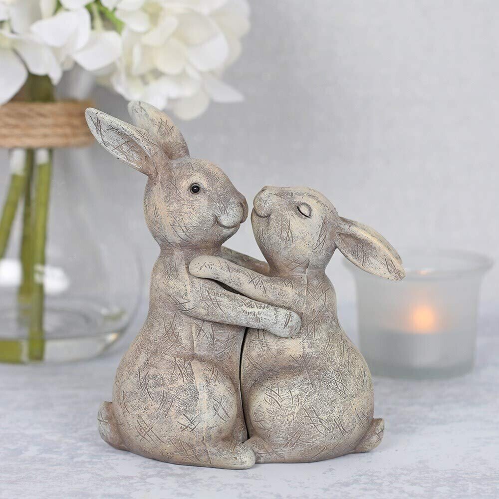 Animal Love Couple Cuddling Pair Figurine Ornament Home Decor