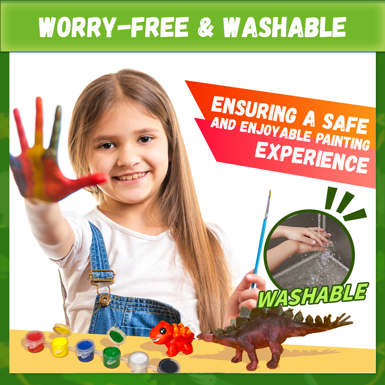 Dinosaur Painting Kit In Storage Box