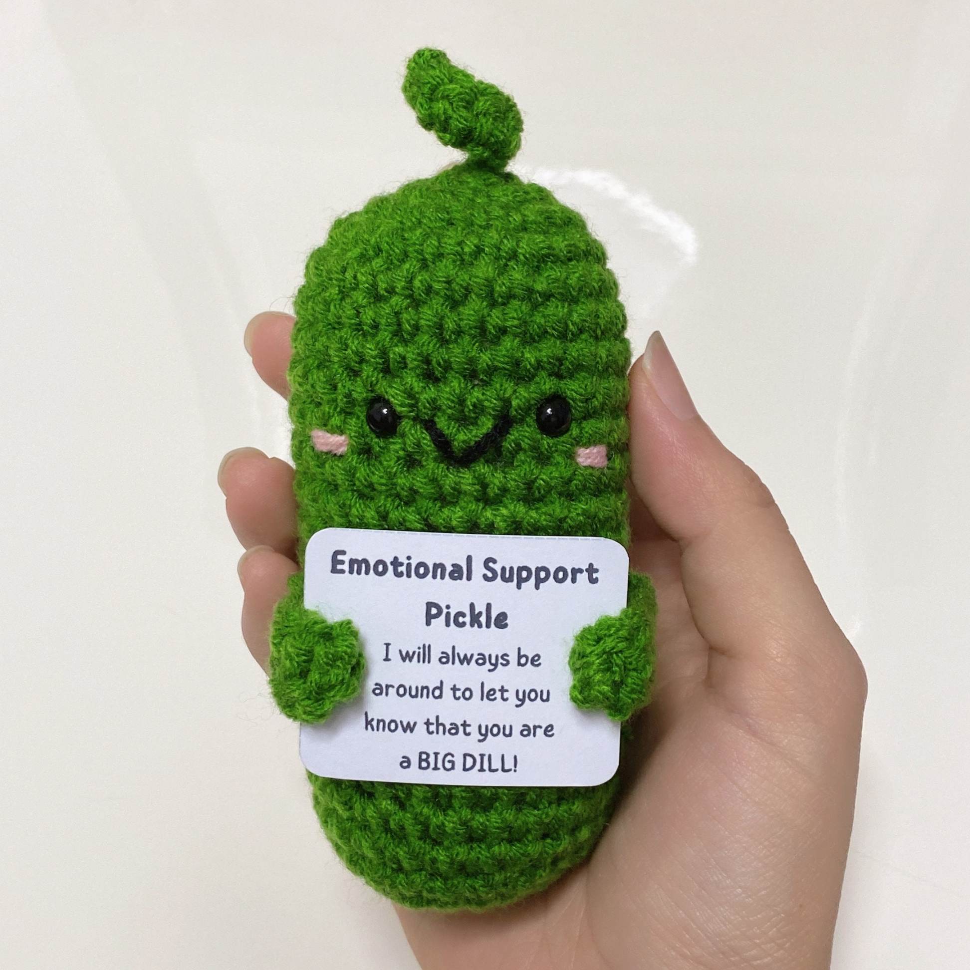 Handmade Emotional Support Crochet Pickled Cucumber Gift
