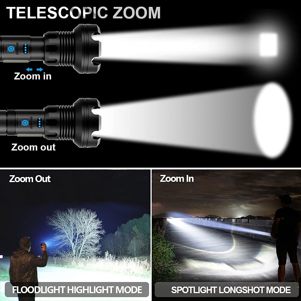 ✨LAST DAY SALE 49% OFF✨ LED Rechargeable Tactical Laser Flashlight 90000 High Lumens