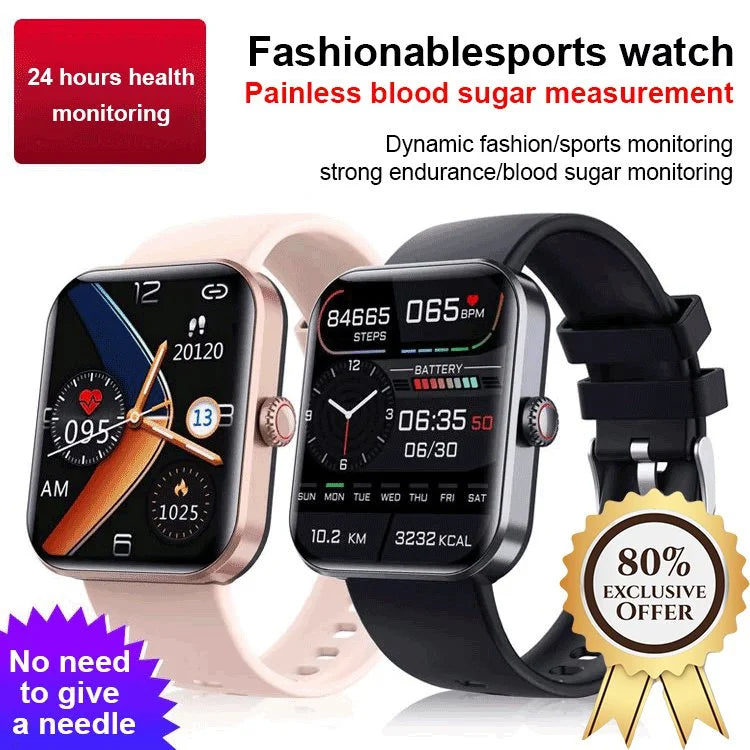 Bluetooth fashion smartwatch [All day monitoring of heart rate and blood pressure] (Buy 2 Vip shipping）