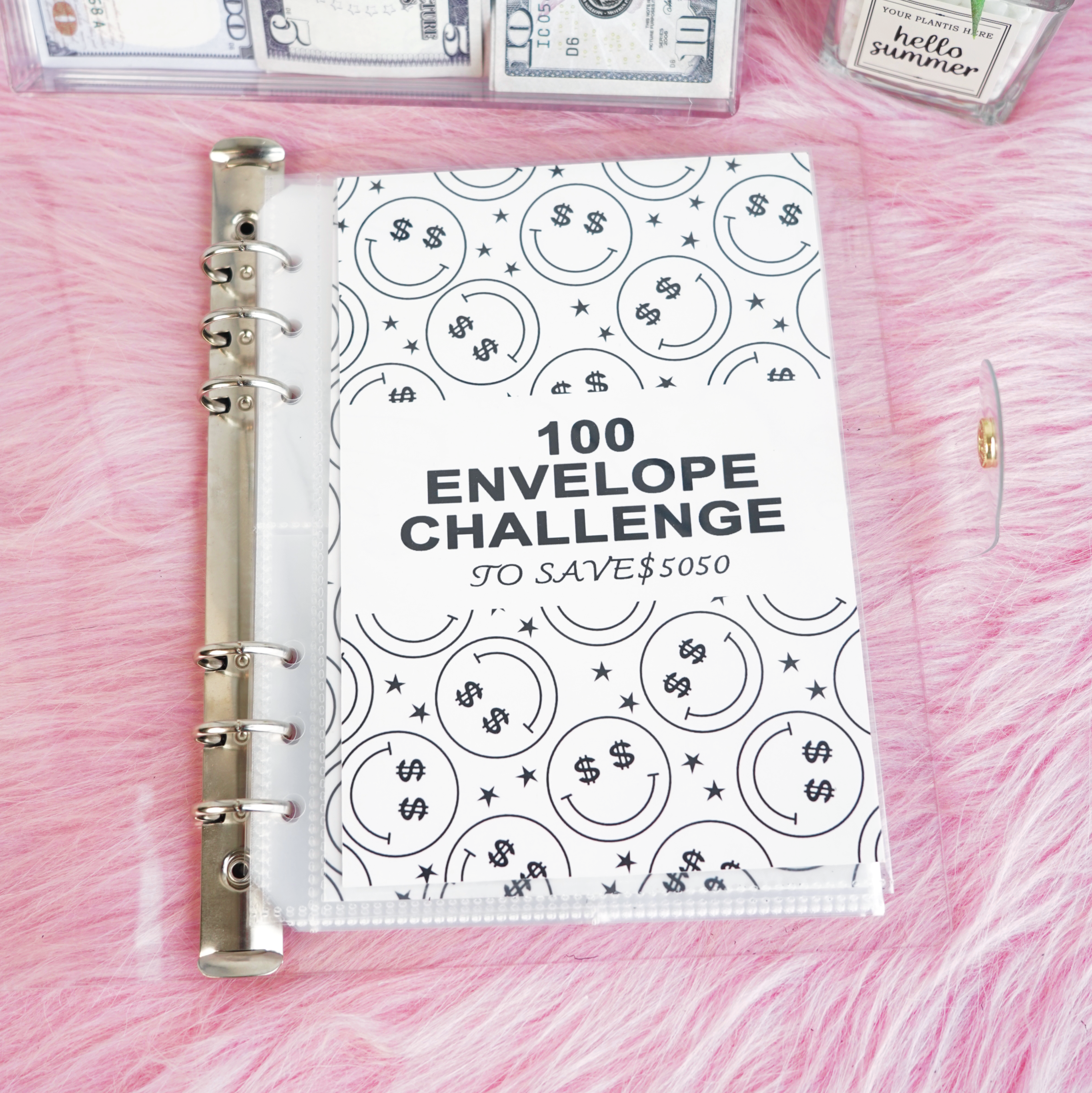 100 Envelope Challenge Leather Binder-Easy And fun Way To Save $5,050🔥