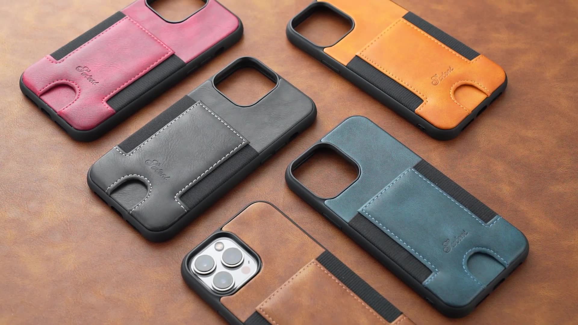 Leather Card Holder Case for iPhone