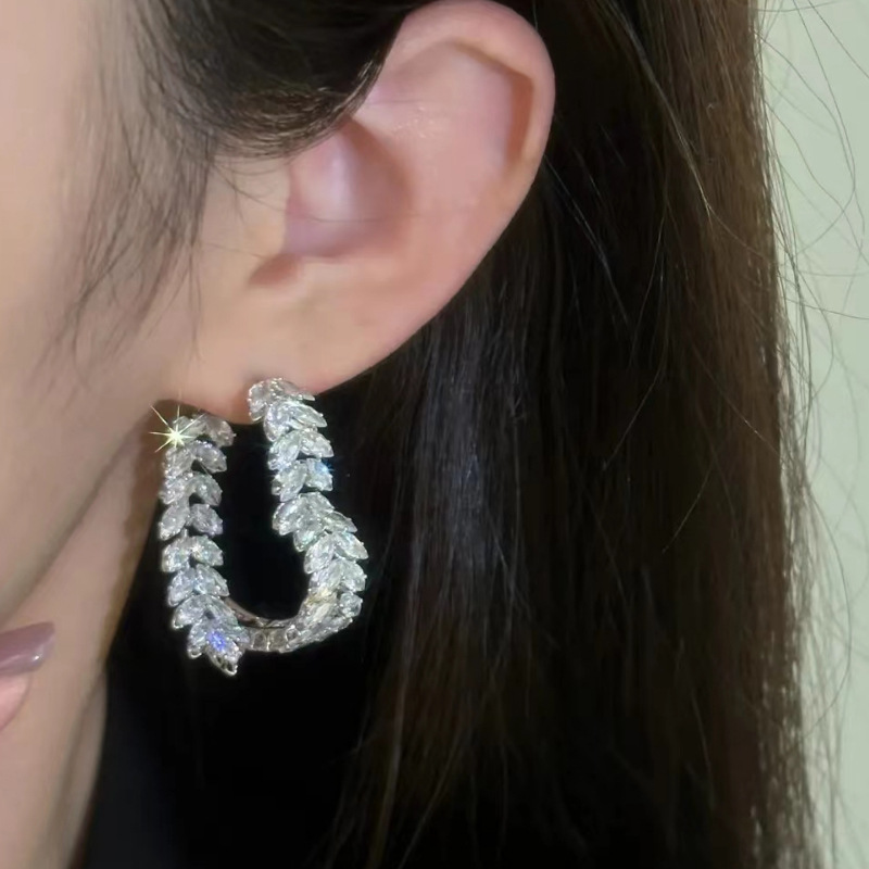 🎁Perfect Gift🎁 Zirconia wheat earrings