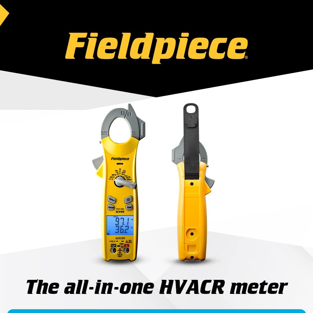Fieldpiece True RMS Clamp Meter with Temperature Inrush Current Capacitance and Backlight