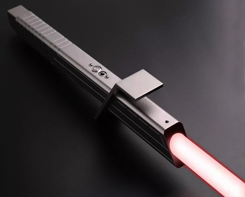 Lightsaber R, Saberforge, Lightsaber hilt with blade, Removable PC blade, RGB 12 color, with USB charging cable, 10  sound, dark saber