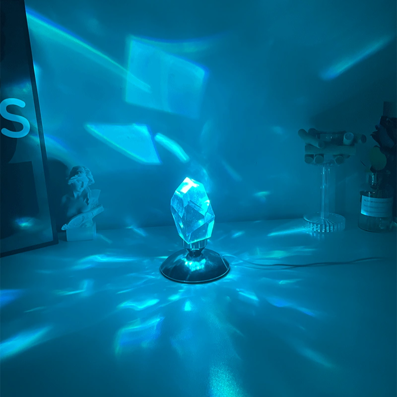 Led Crystal Night Light ，Novelty Gift Usb Bedside Romantic Projector