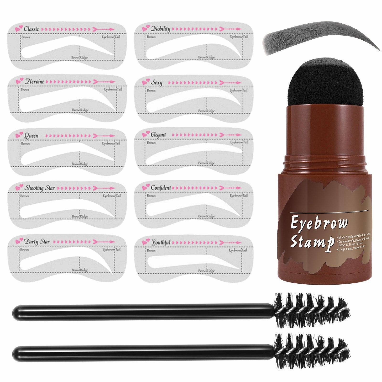 🔥Last day 70% OFF-Perfect Brows Stencil & Stamp Kit