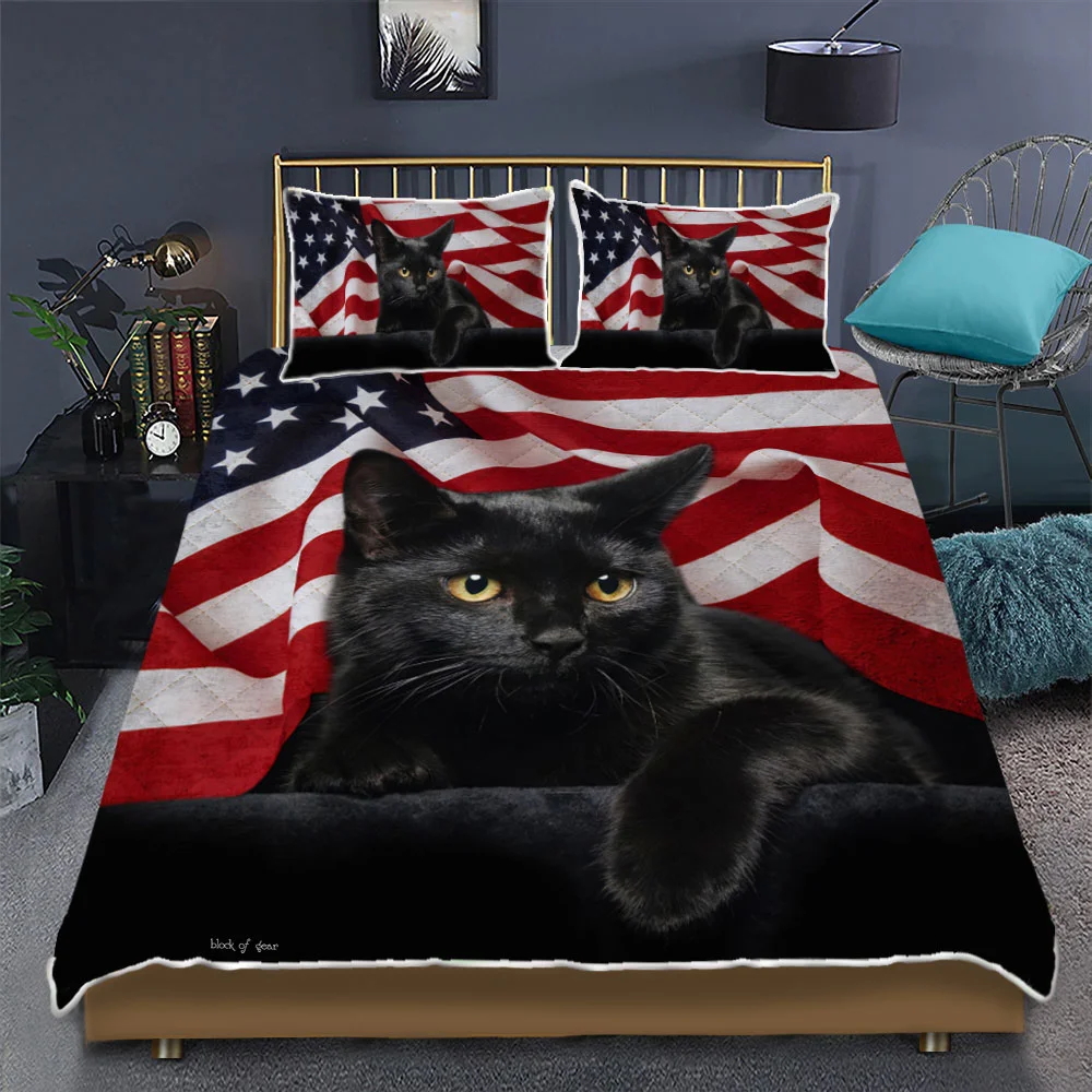 Black Cat American Quilt Bed Set