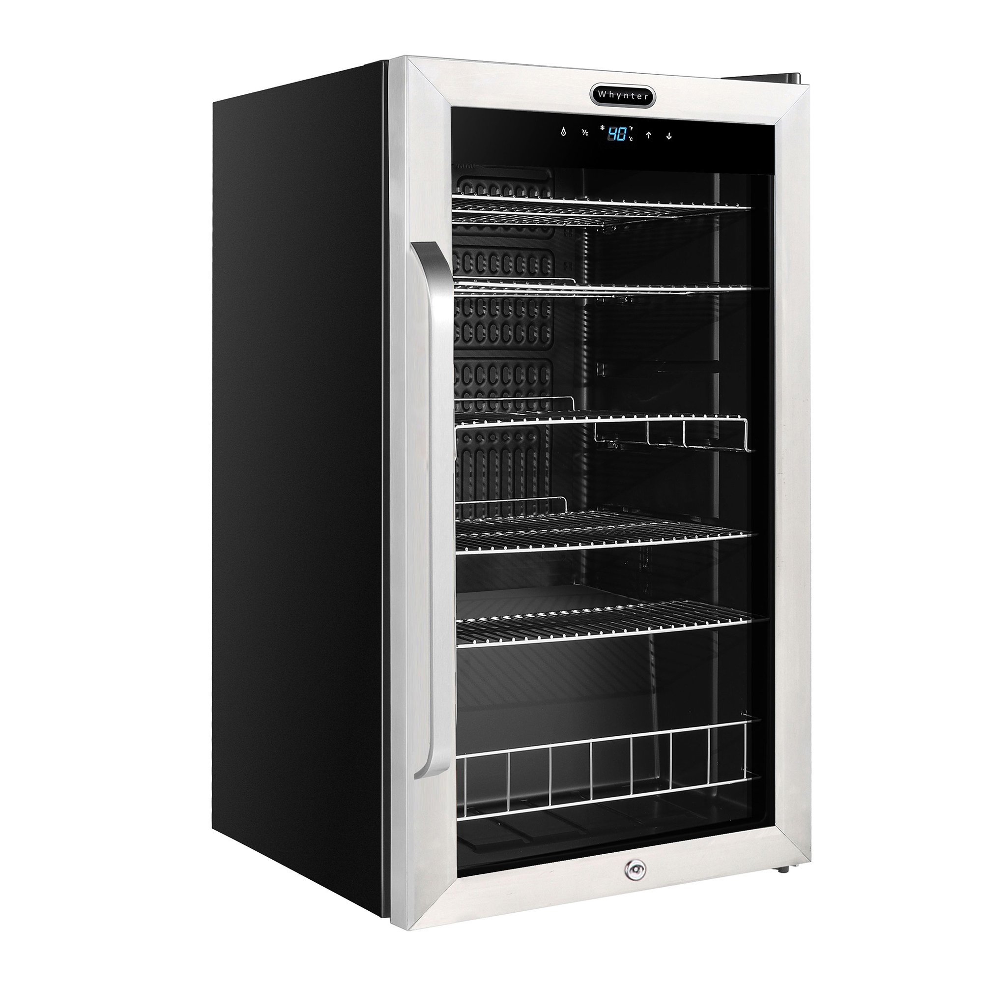 Whynter Beverage Refrigerator and Cooler Mini Fridge with Glass Door