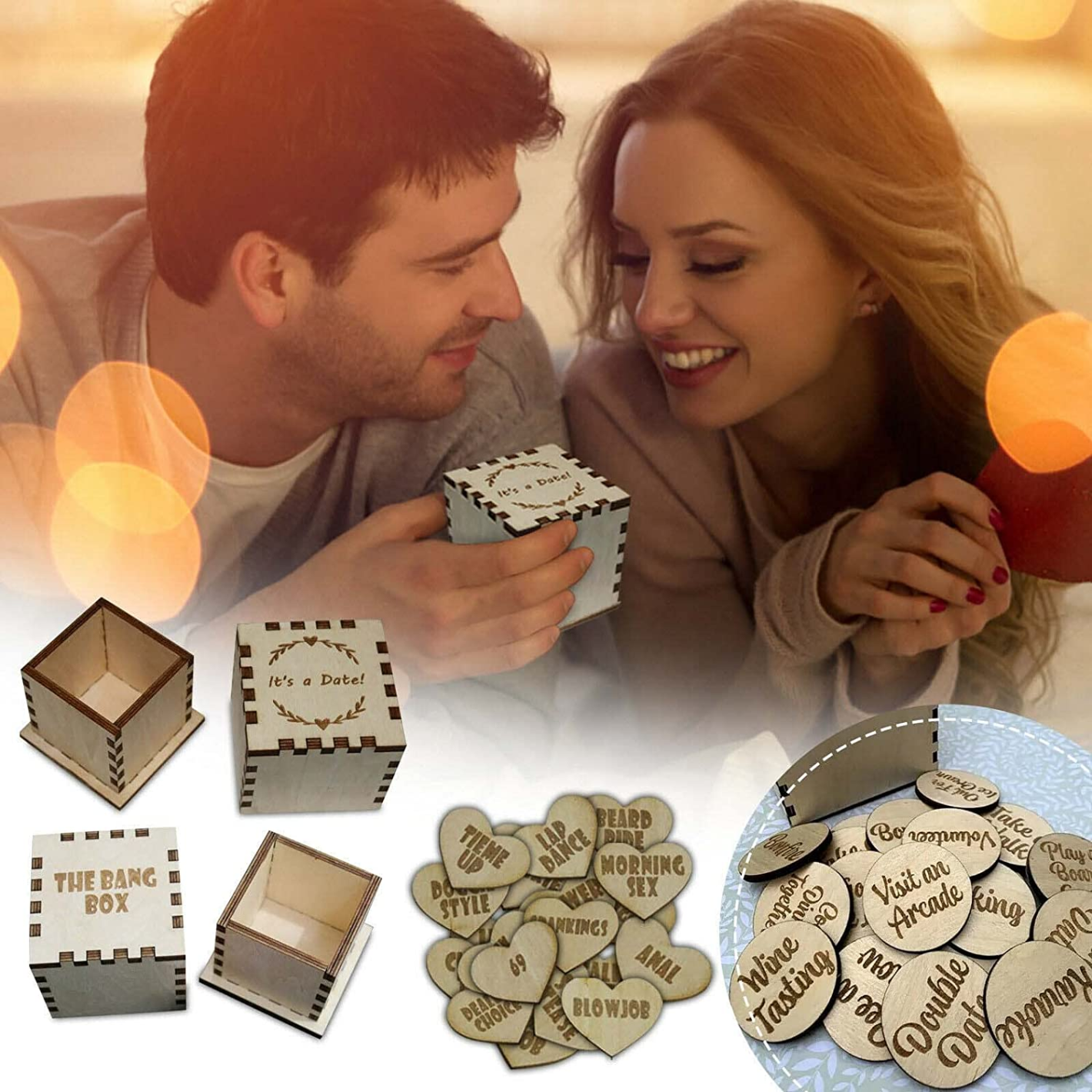 (🔥New Year Sale-40% OFF select styles) Date Night Activity Token & Box Set