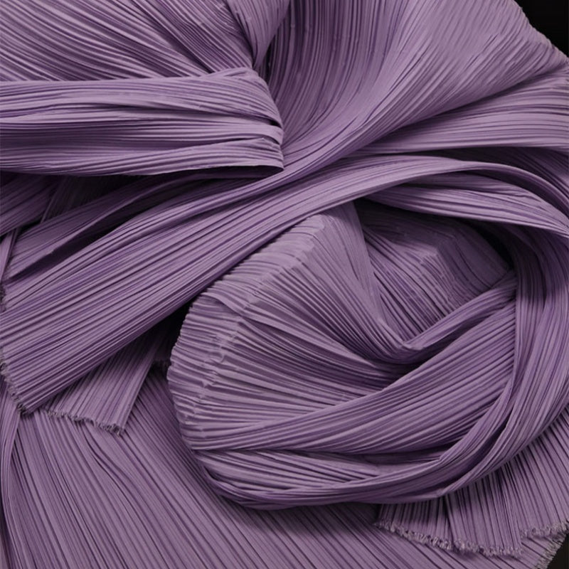 Light Purple Allenic Pleated Decoration Printmaking Fabric
