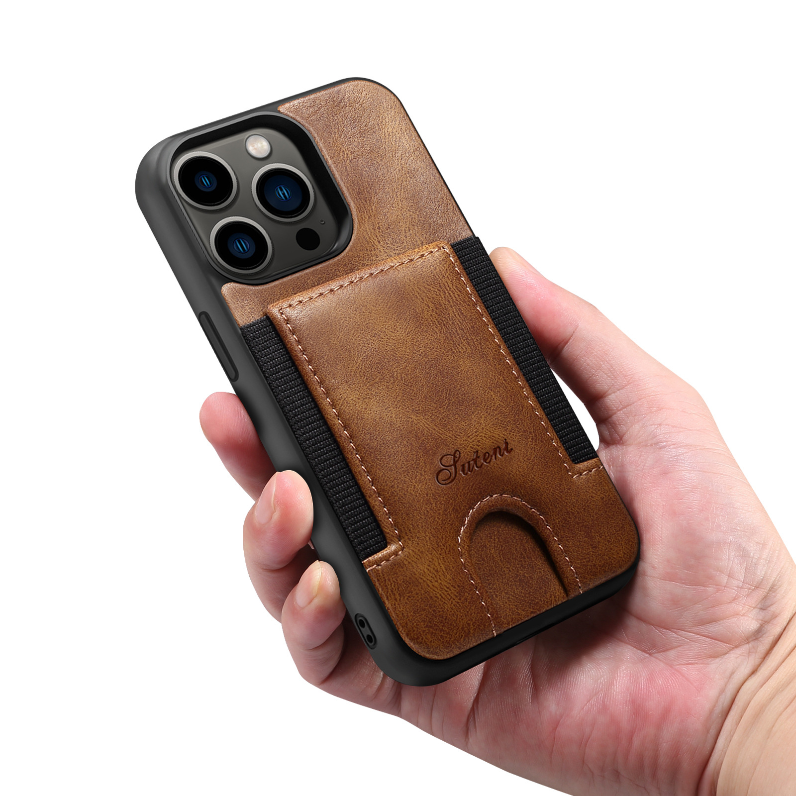 Leather Card Holder Case for iPhone