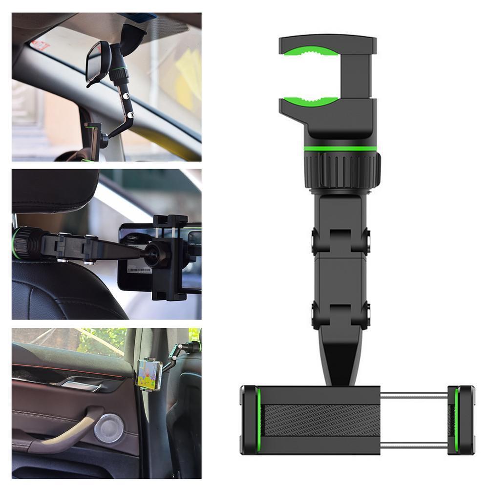 2021 New Multi-function Adjustable 360° Universal Rearview Mirror Phone Holder