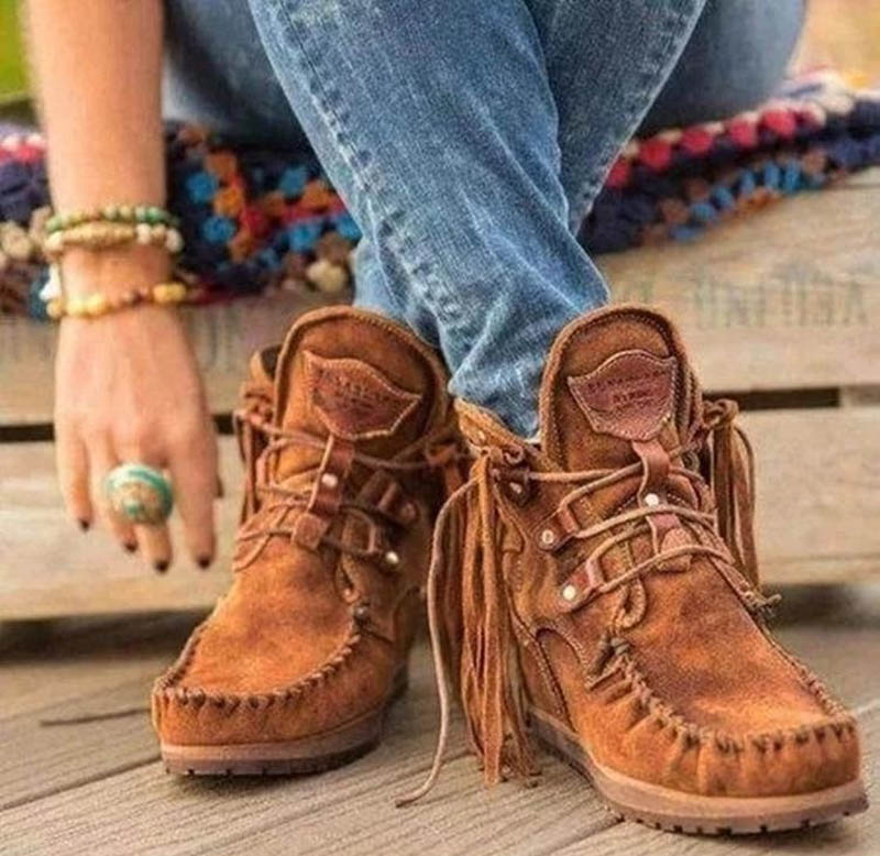 New Women's Suede Retro Ankle Boots