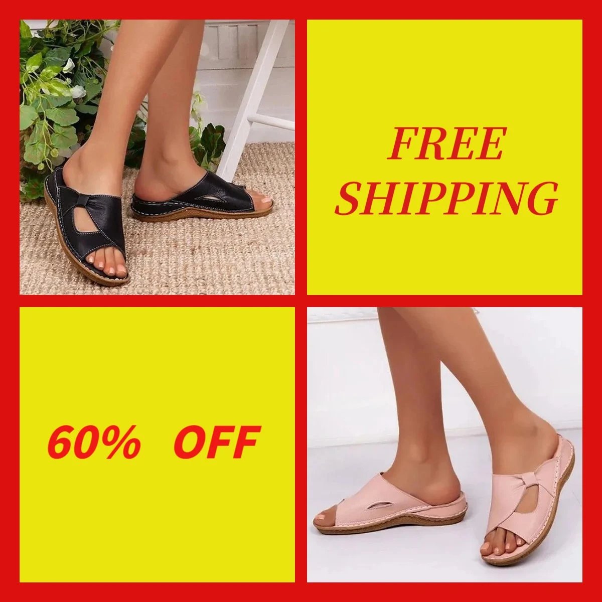 🔥Last Day 49%🔥2023 Women Casual Summer Daily Comfy Slip On Sandals