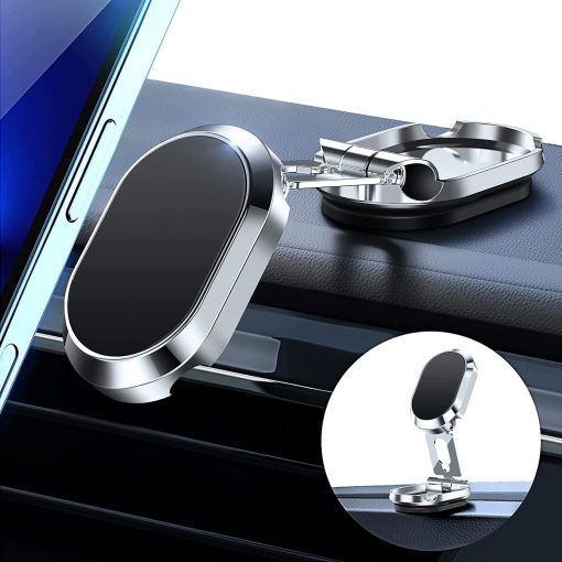 Last Day Promotion 75% OFF – Alloy Folding Magnetic Car Phone Holder
