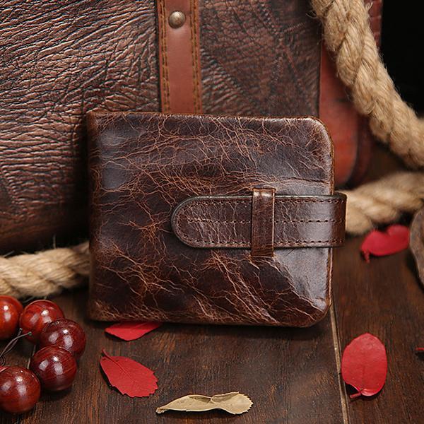 Vintage Genuine Leather Small Wallet