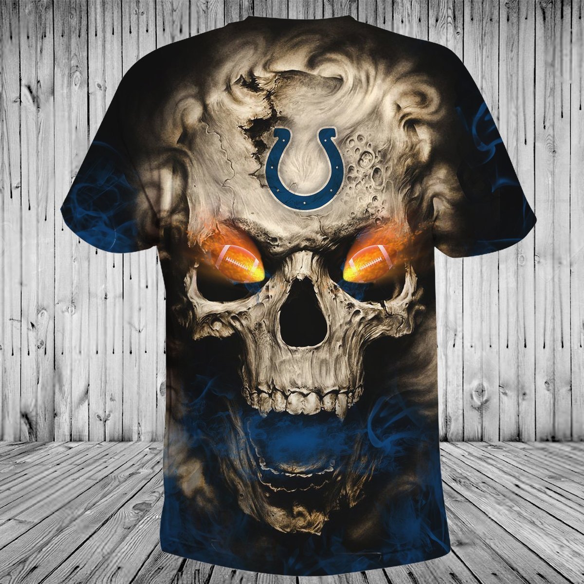 COLTS  3D HOODIE SKULL2