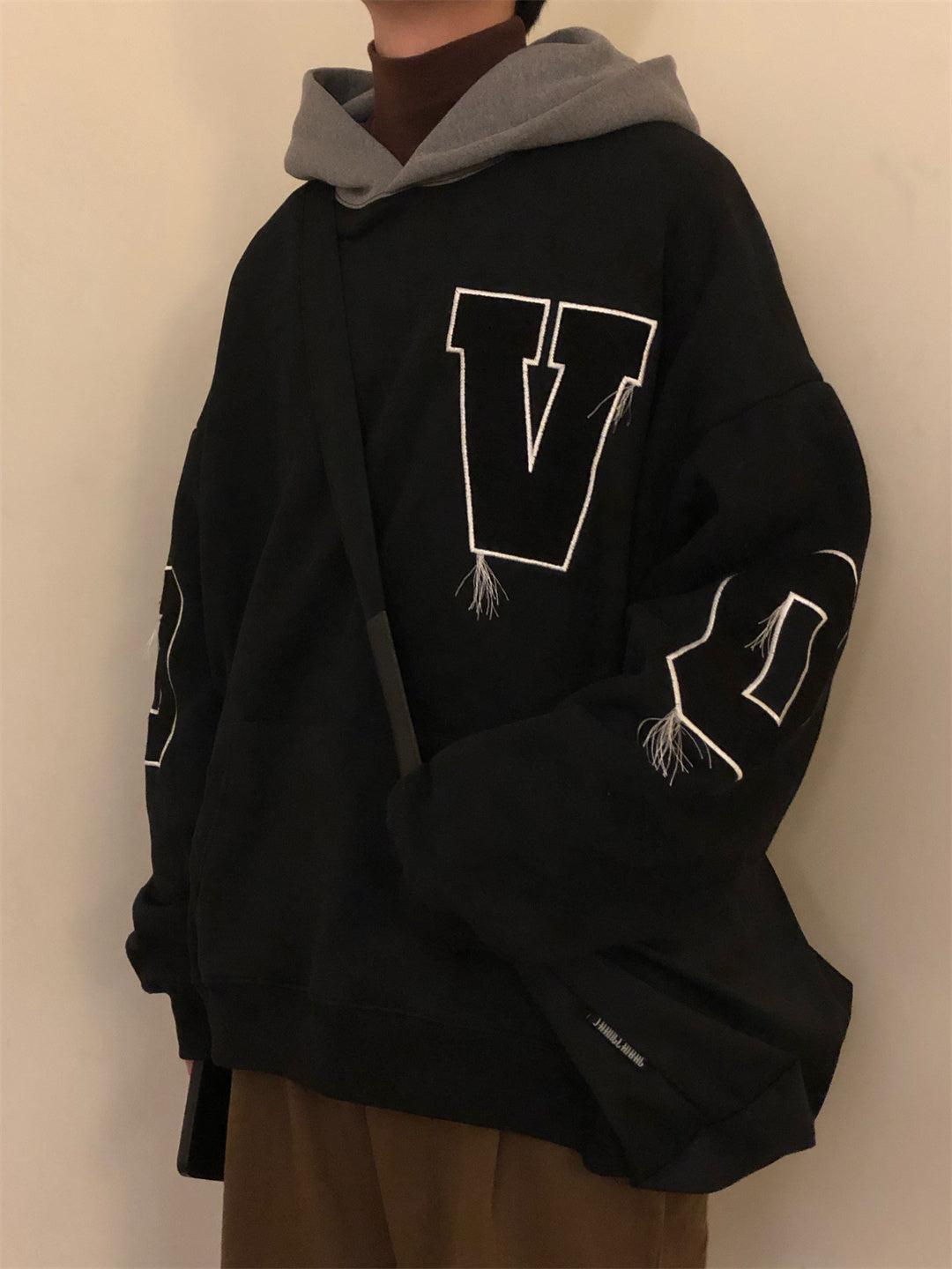 TWO-TONE EMBROIDERED HOODIE