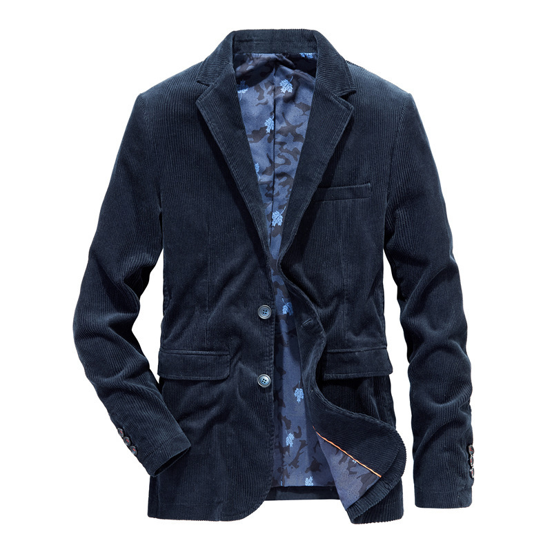 Men's Retro Lapel Corduroy Suit
