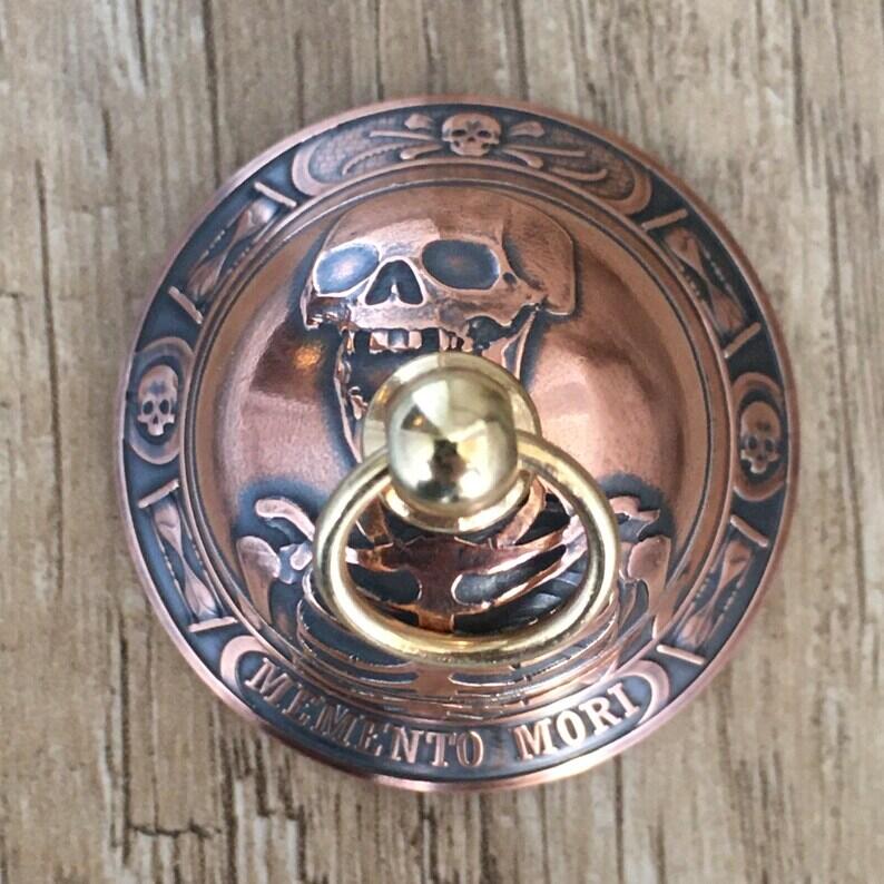 Handcrafted Memento Mori Motorcycle bell