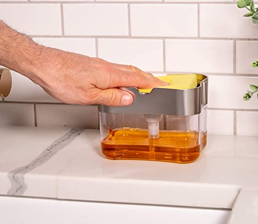🔥45% OFF Last Day Sale -Soap Pump Dispenser With Sponge Holder-BUY 2 GET 1 FREE