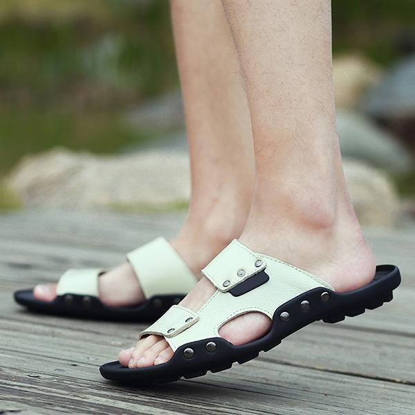 Chicinskates Men's Summer Breathable Semi-Drag Sandals