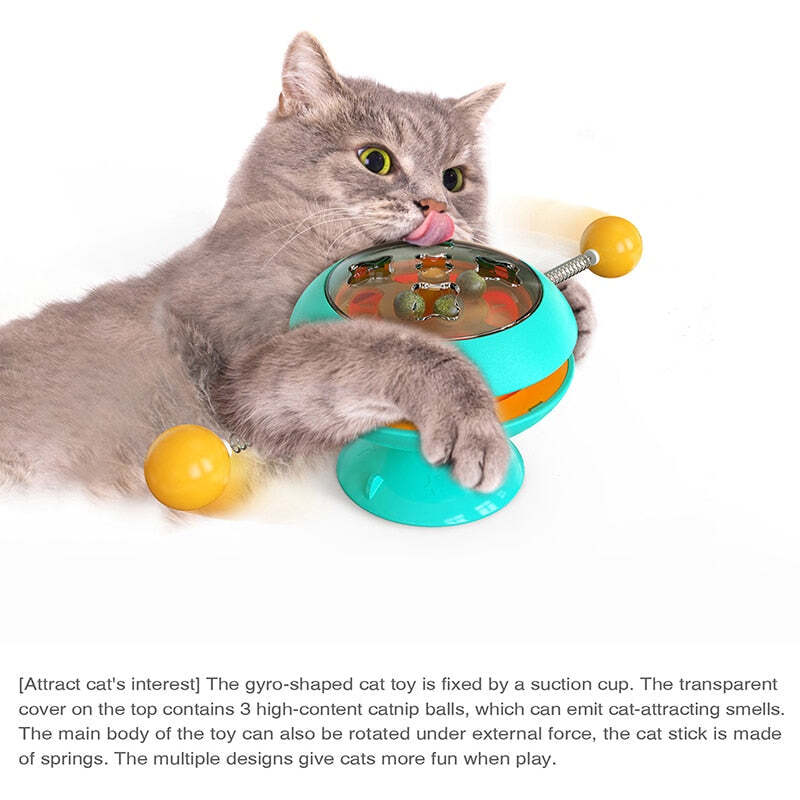 Interactive Cat Toy With Strong Suction Cup