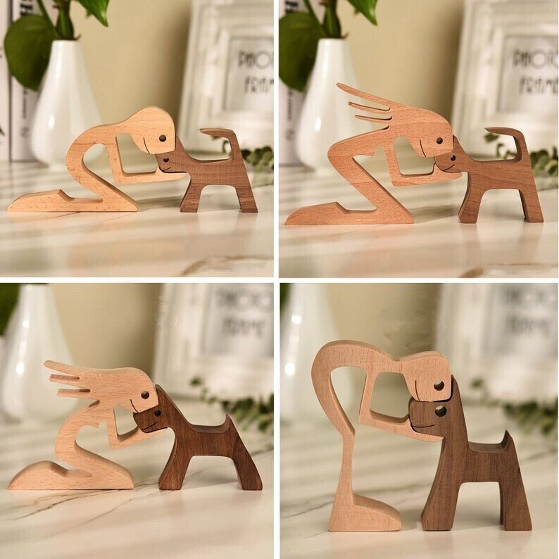 🐕😺Pet lover gifts |Wood sculpture |Table ornaments |Carved wood decor | Pet memorial | For puppies