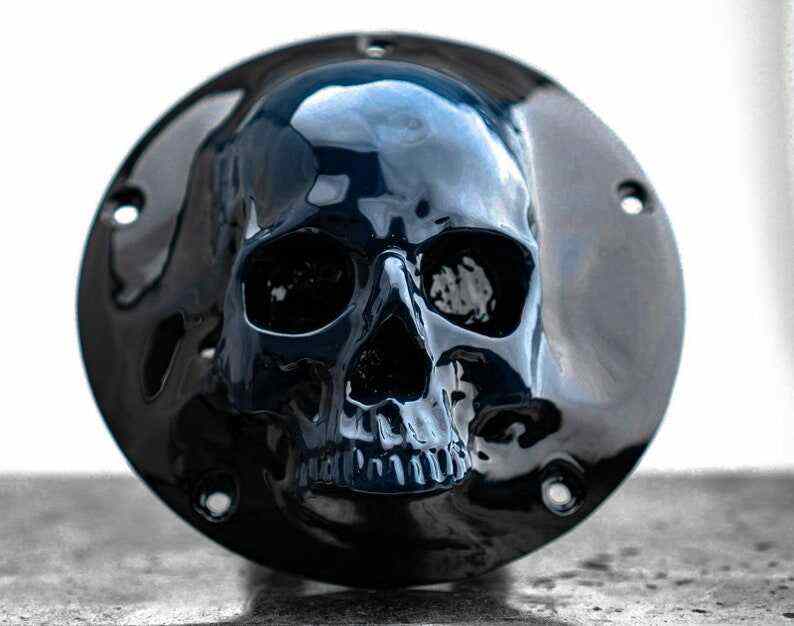 Harley-davidson Derby Clutch Cover With 3D Ancient Skull Theme