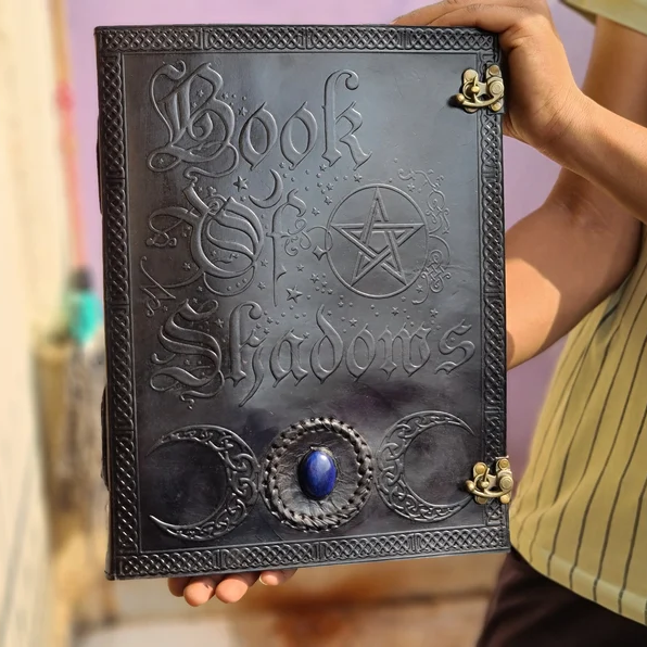 Book Of Shadows, Leather Grimoire, Leather Journal