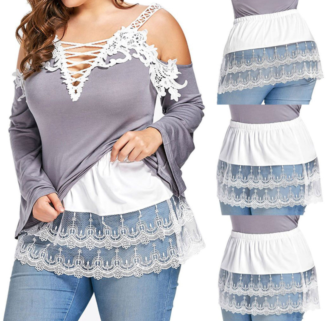 Women High Waist Fake Top Lower Sweep - BUY 3 GET FREE SHIPPING