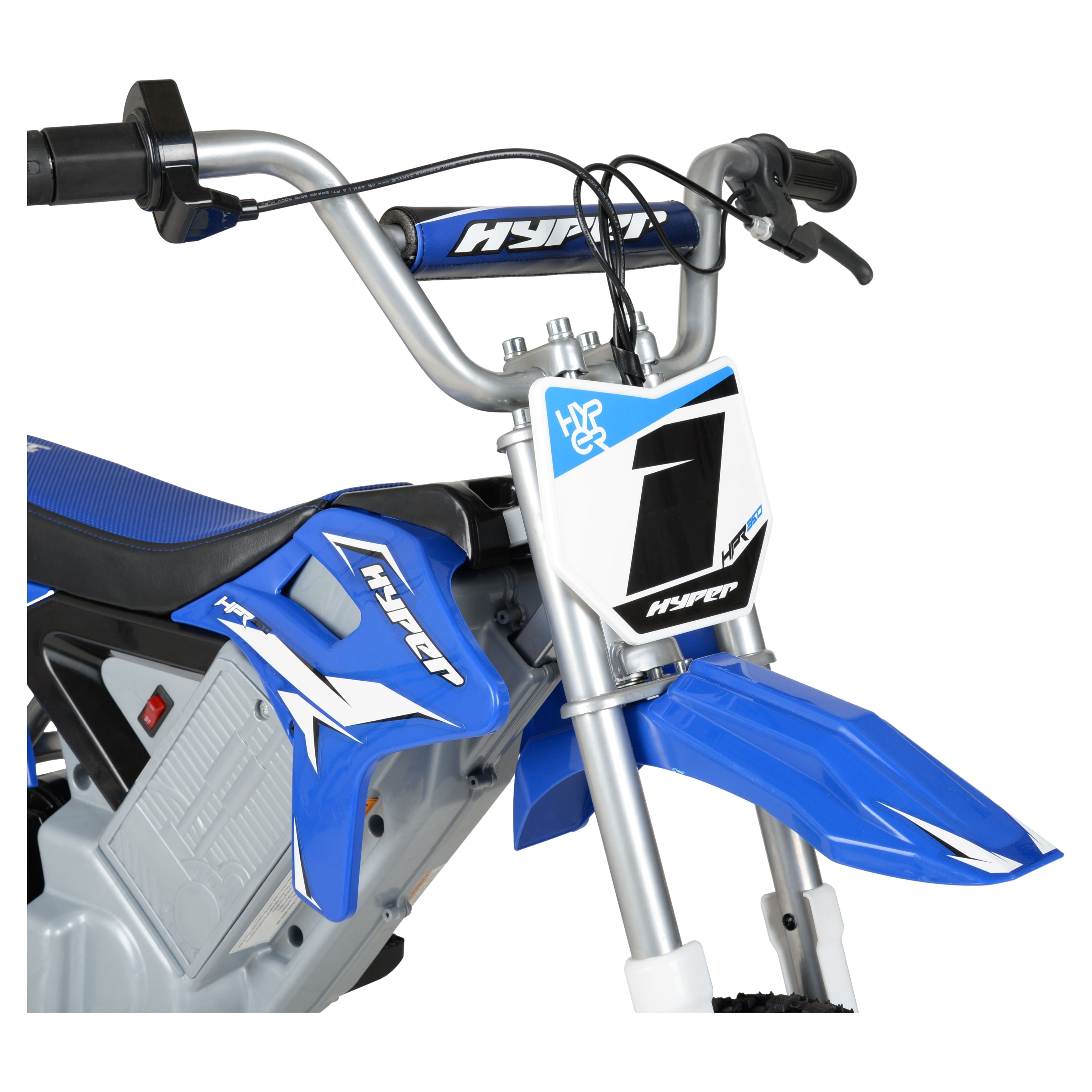 Hyper HPR 350 Dirt Bike 24-volt Electric Motorcycle-Blue