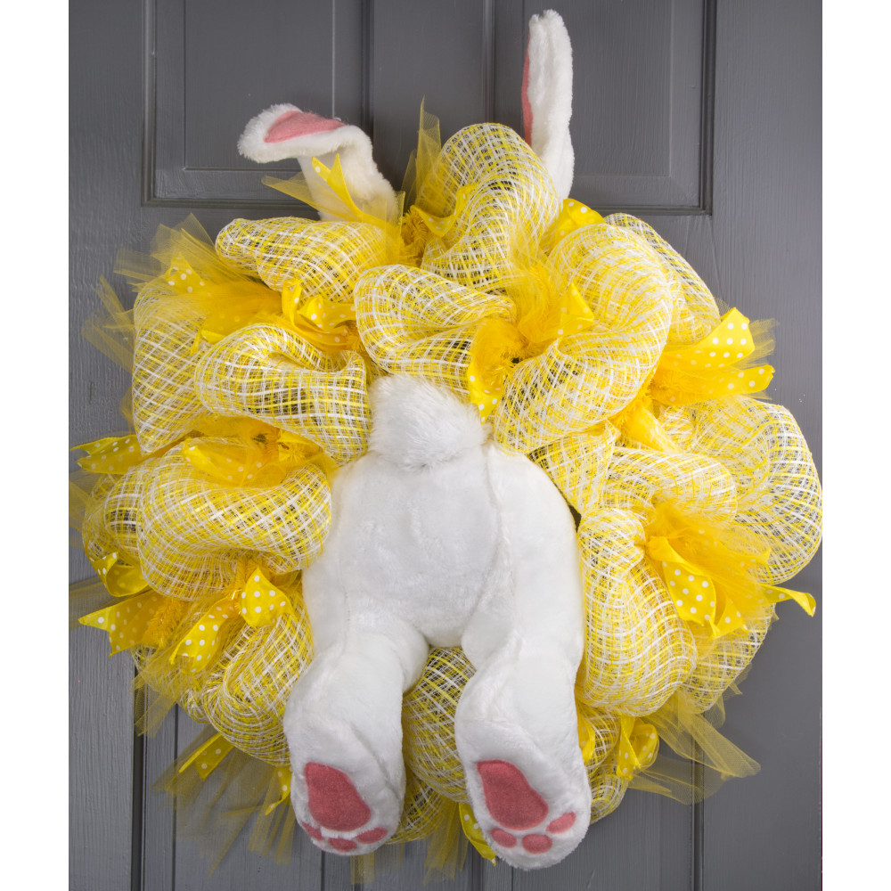 🐰Plush Bunny Wreath Accent --Bunny Butt, Wreath Enhancement