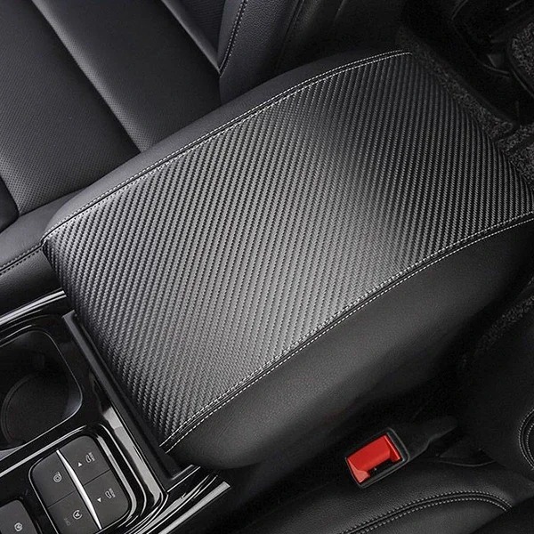 Car Carbon Fiber Armrest Box Protective Cover
