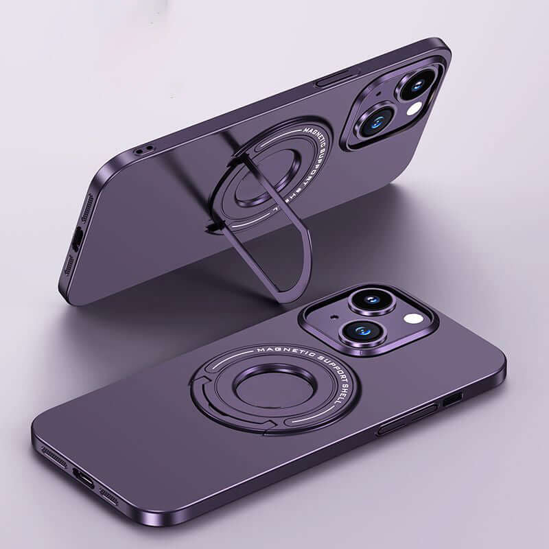 iPhone Case with Magnetic Invisible Stand - Military Drop Protection - Compatible with MagSafe