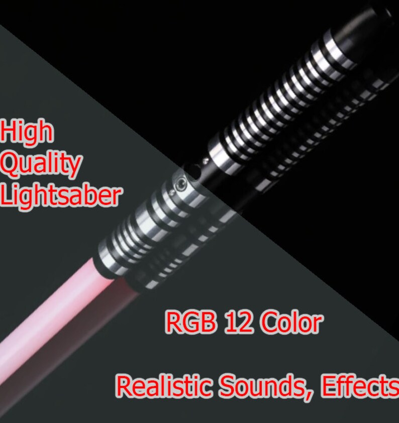 Lightsaber P, Removable PC blade, Saberforge, RGB 12 color, Lightsaber hilt with blade,  aluminium hilt, with USB charging cable, 6 set sound.
