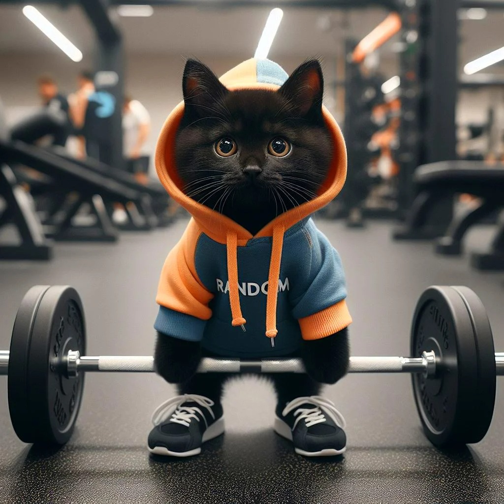 Cute Fitness Cat Sculpture - Catataus