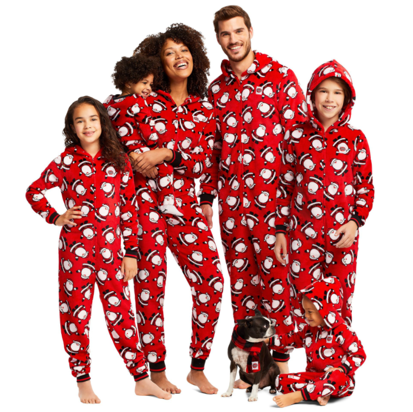 Santa Claus one-piece family pajamas