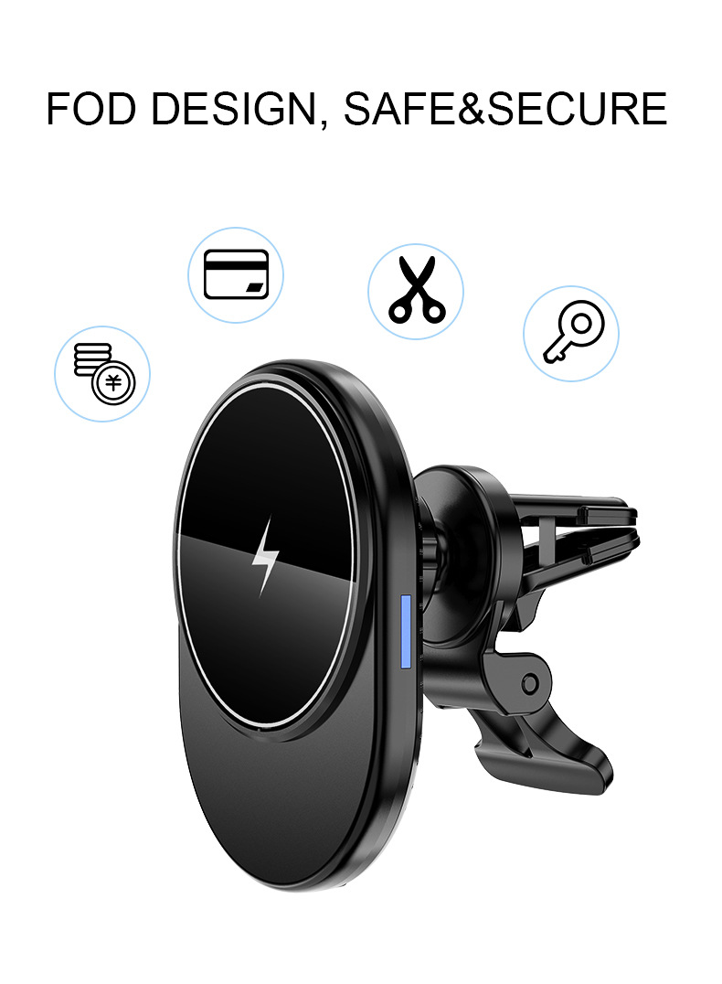 Click-to-Charge 15W Wireless Car Charger
