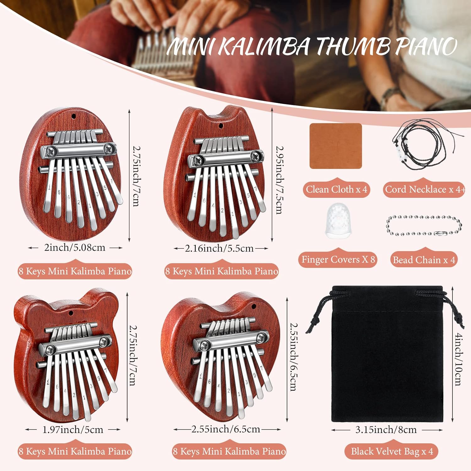 🔥Last Day Promotion - 49% OFF🔥8 Keys Mini Kalimba Thumb Piano -Buy 3 Get Extra 20% OFF & Free Shipping